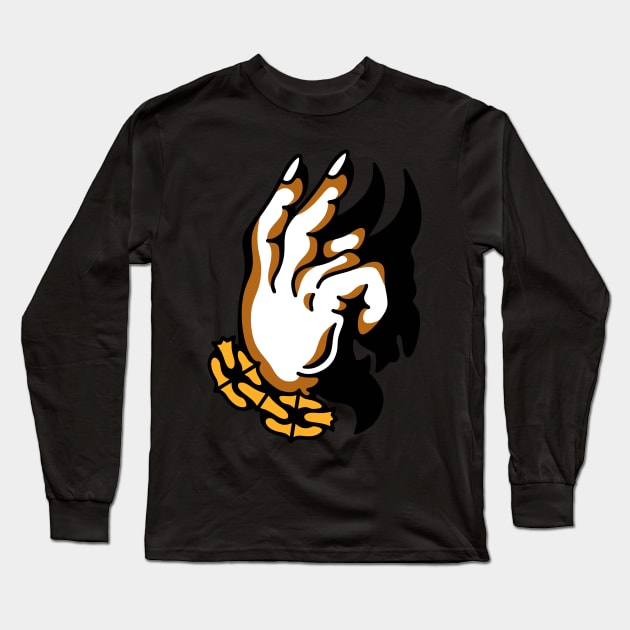 Hand shadow Long Sleeve T-Shirt by Bojes Art